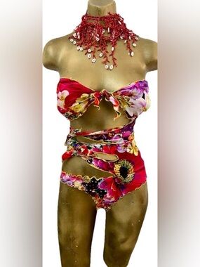 LULI FAMA Jardin Secreto SWIMSUIT Cutout Detailing Size Small Never Worn